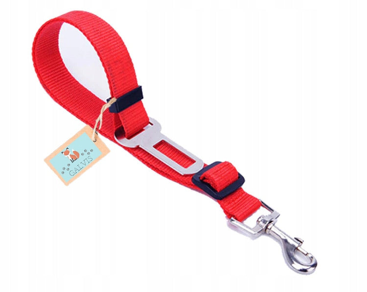Dog/Cat Safety Belts Car Lanyard RED 2,5cm Manufacturer code Czerwony