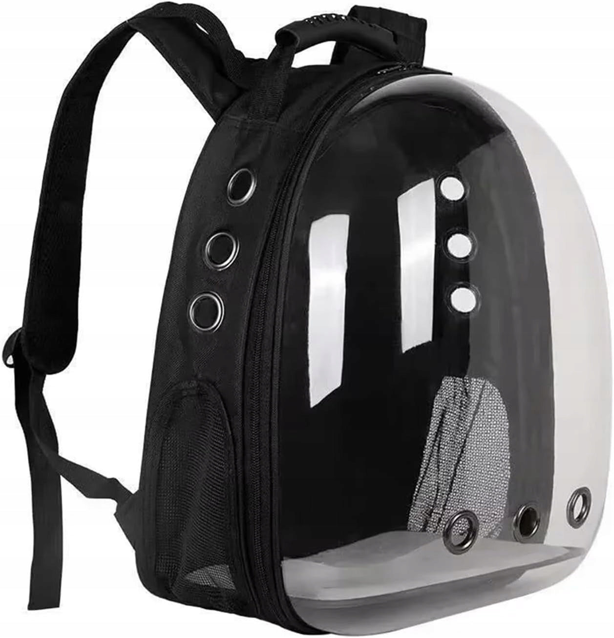 Dog Cat Transport Backpack Transparent Space Capsule Black Packaging status original