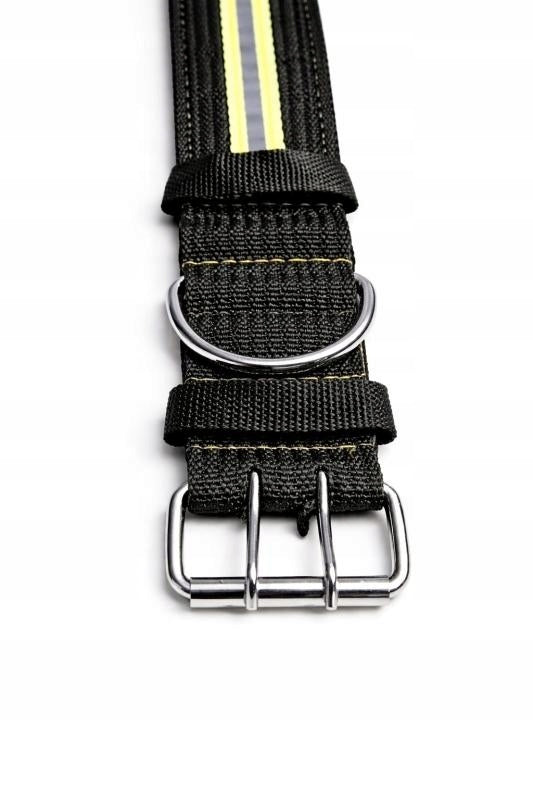 Dog Collar 5 cm with Reflective Stripe Color Black Adjustable Manufacturer code Obroża dla Dużego Psa