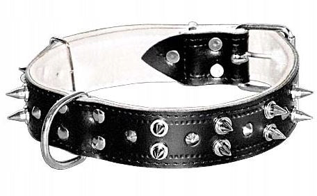 Dog Collar Leather STUDS 35mm x 55 cm