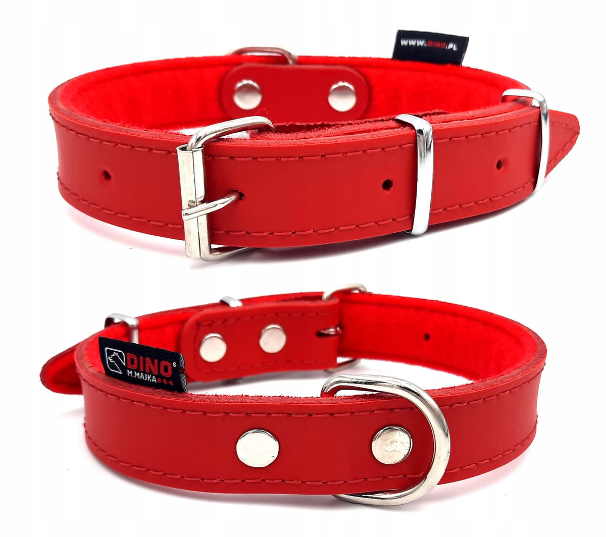 Dog Collar Natural Leather 2,5cm/46cm