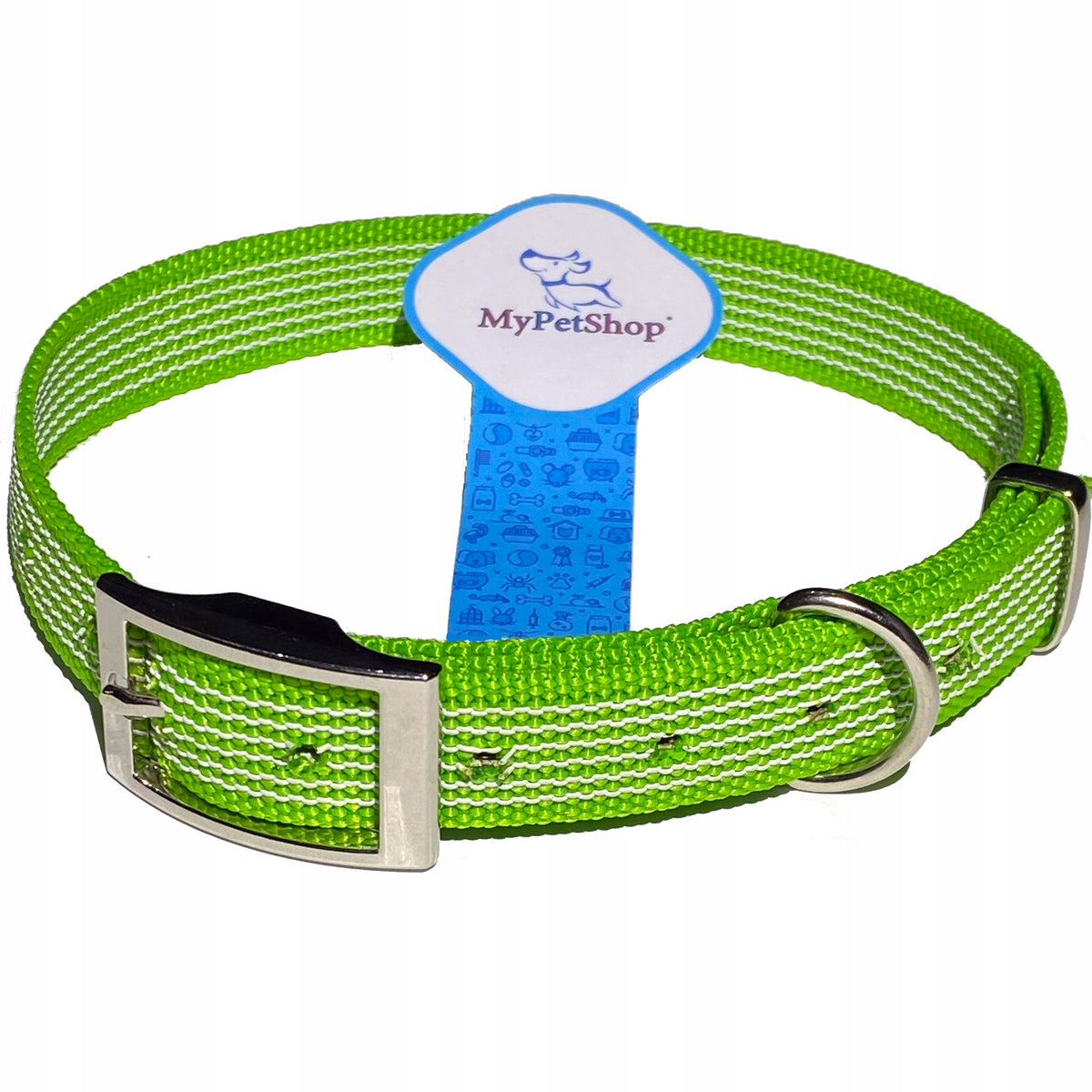 Dog Collar Rubberized Non-Slip Super Strong 20mm. Adjustable