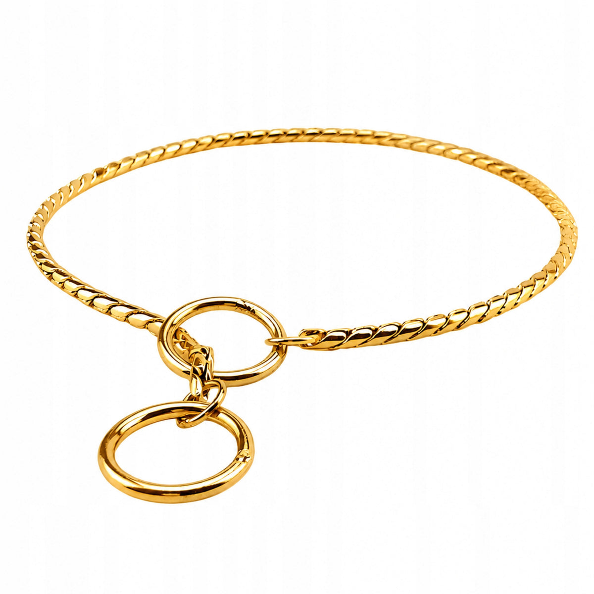 Dog Collar Training Chain Gland Clamp Gold 5mm 60cm Packaging status original