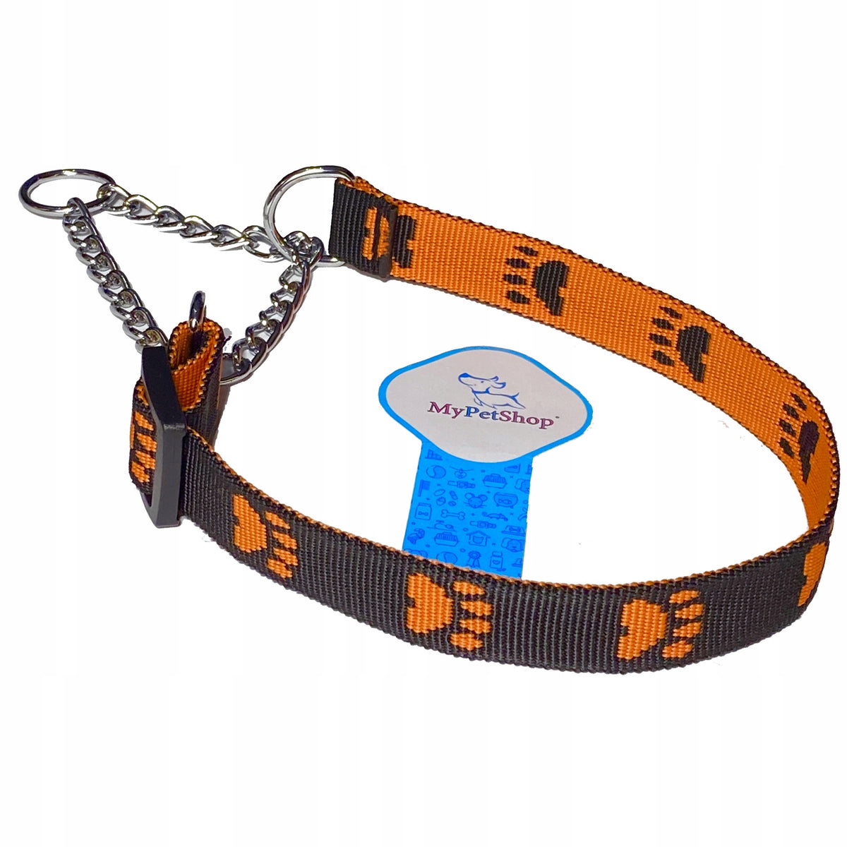 Dog Collar with Clamp Chain.Adjustable