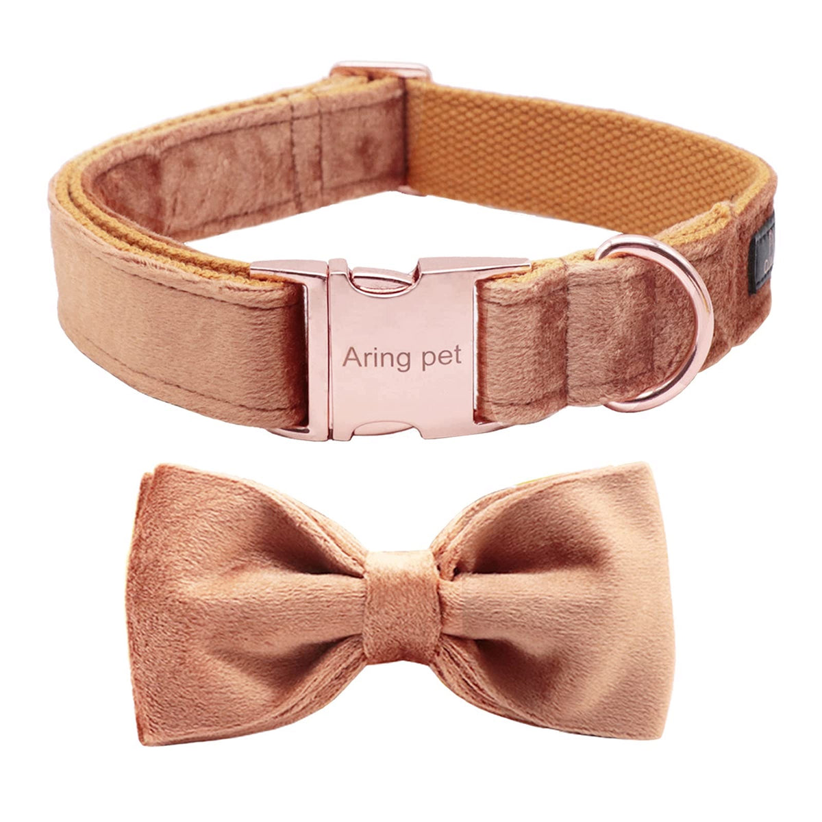 Dog Collar with Fly Velour Adjustable S 27-40 cm