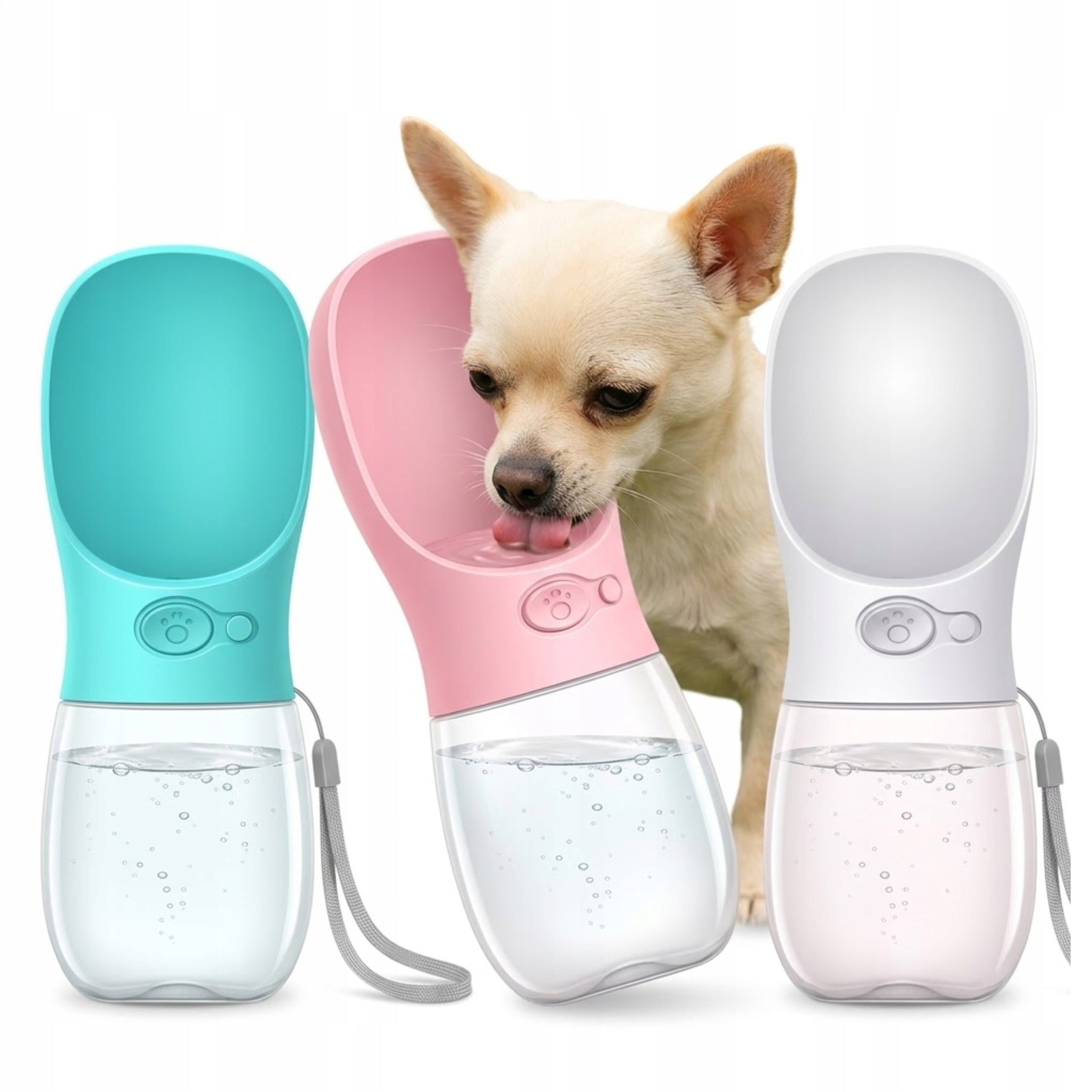 Dog Drinker Bottle Bowl Portable Tourist for Walk 3 Colors