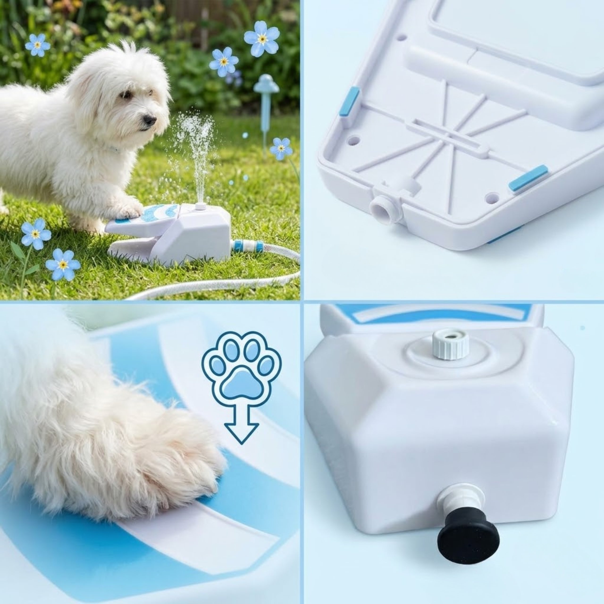 Dog Drinker Garden Fountain for Hose Drinker Automatic Dispenser Packaging status original