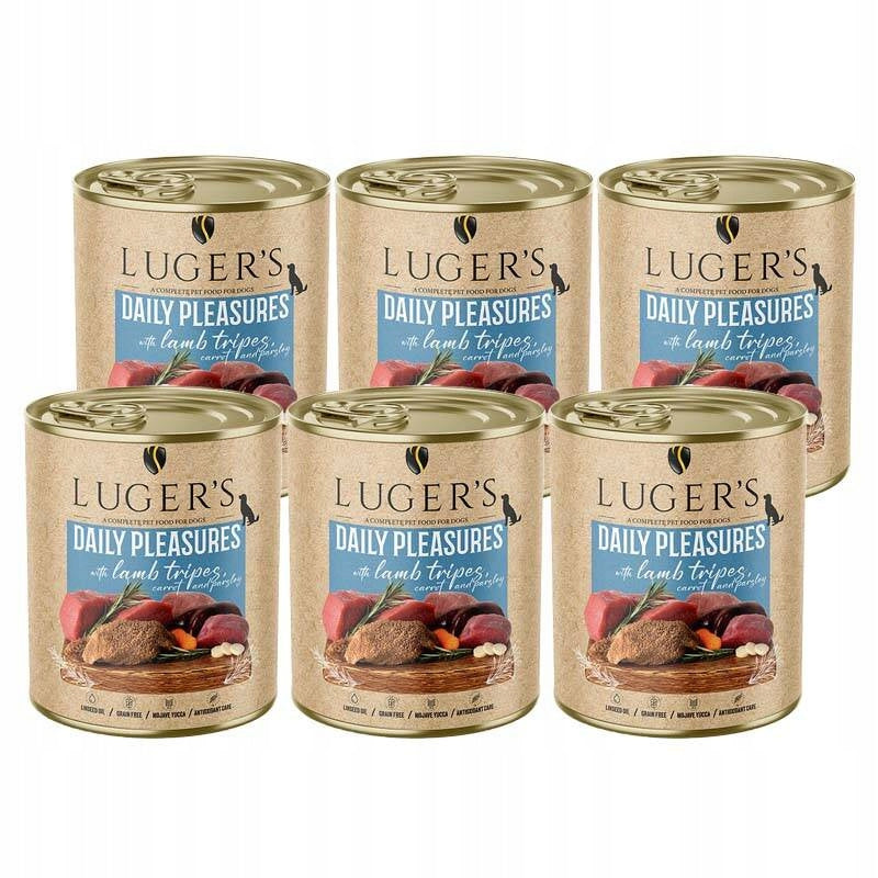Dog Food Luger's daily pleasures Lamb Stomachs, Carrot 6x 800 g
