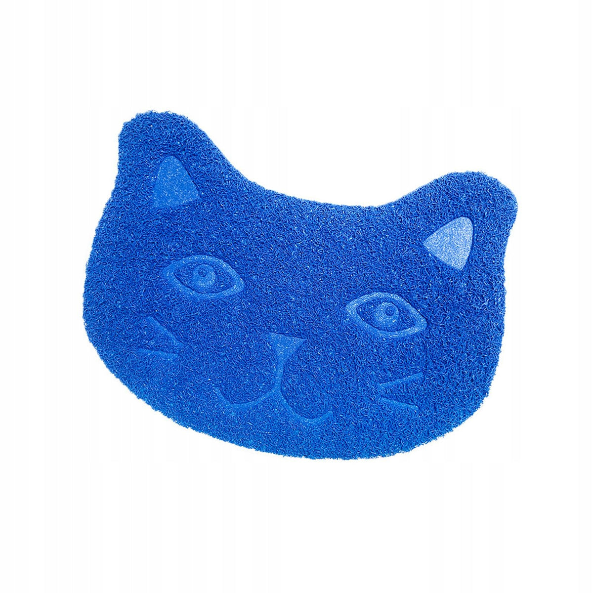 Dog Food Mat Multipurpose Cat Shape Mat Dog Bowl Mat Non Slip Litter Blue