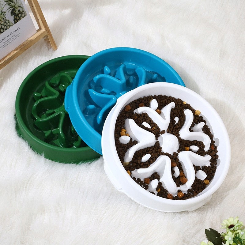 Dog Food Slow Feeder Bowl FLOWER Hard 27cm TheZoo Brand The Zoo