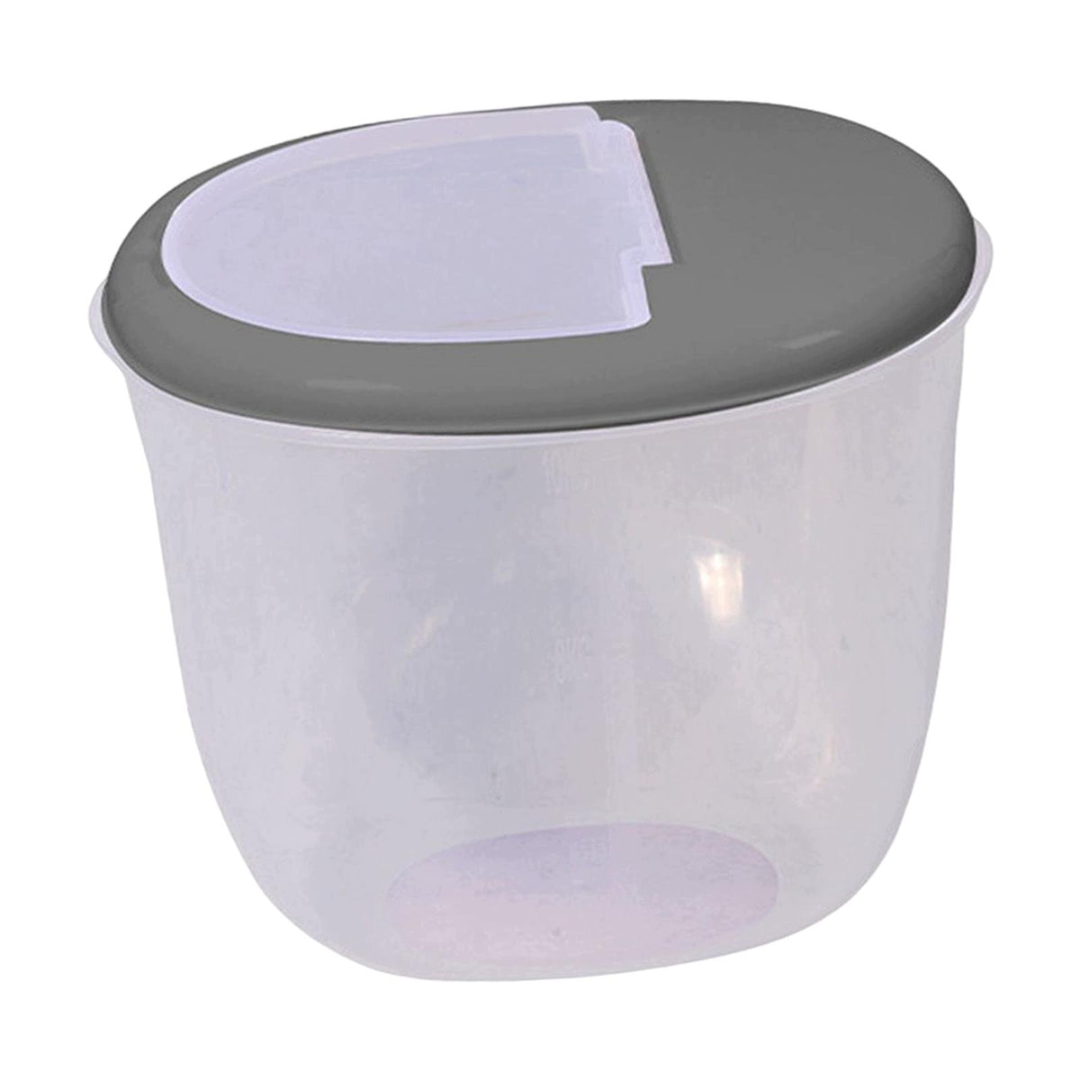 Dog Food Storage Container Rice Box with Lid with Measuring Cup Large gray