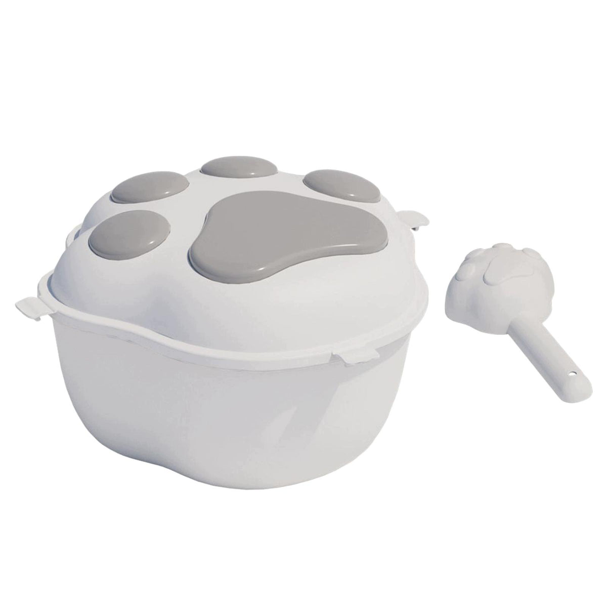 Dog Food Storage Container, Rice Container, Sealed Can, Grain Gray