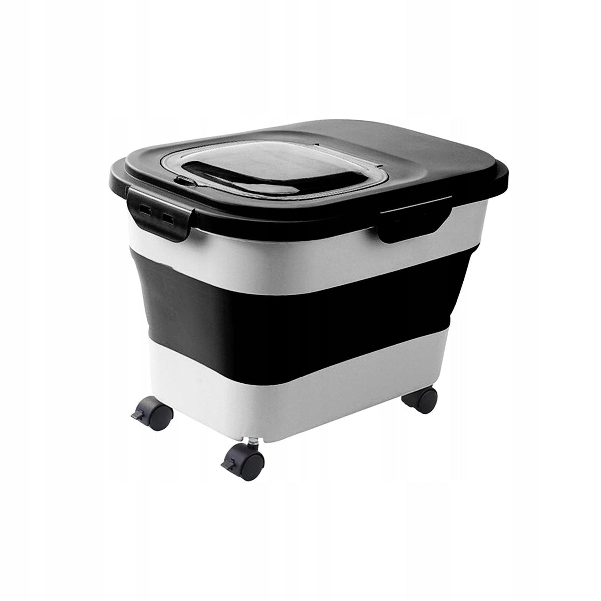 Dog Food Storage Container Rice Storage Bin Kitchen with Lids Sealed Black