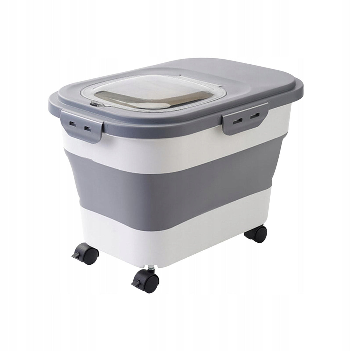 Dog Food Storage Container Rice Storage Bin Kitchen with Lids Sealed Gray