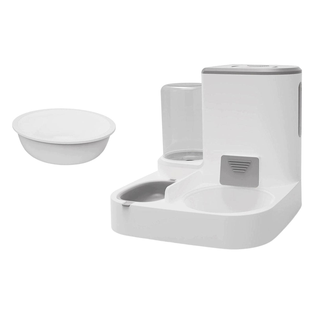 Dog Gravity Feeder And Waterer Set Pet Feeding Station Cat Gray with Bowl