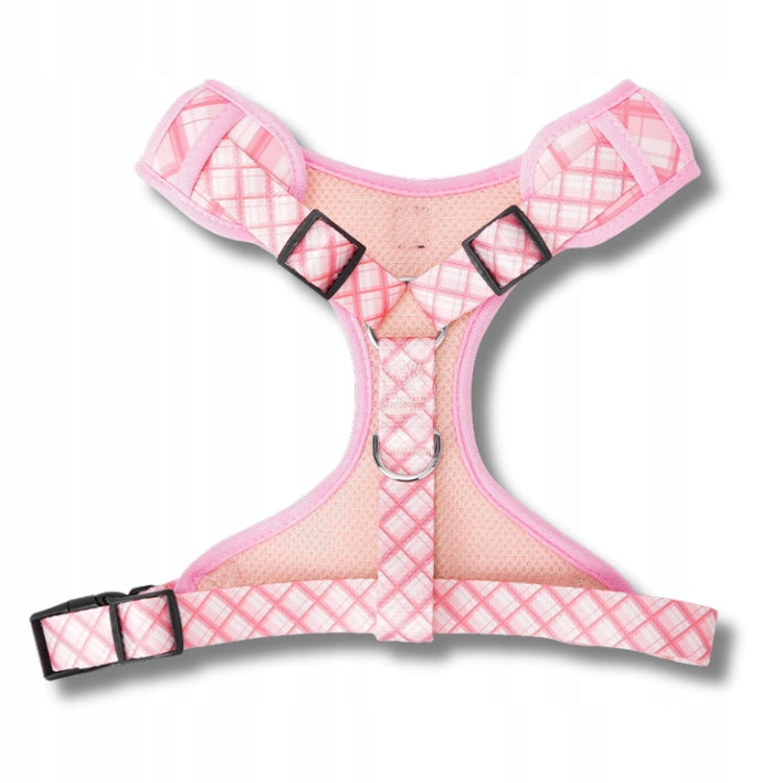Dog HARNESS guard PRESSURE-FREE small dog LONDON pink S Brand Lalazoo