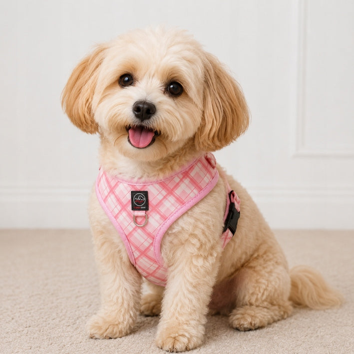 Dog HARNESS guard PRESSURE-FREE small dog LONDON pink S Size S