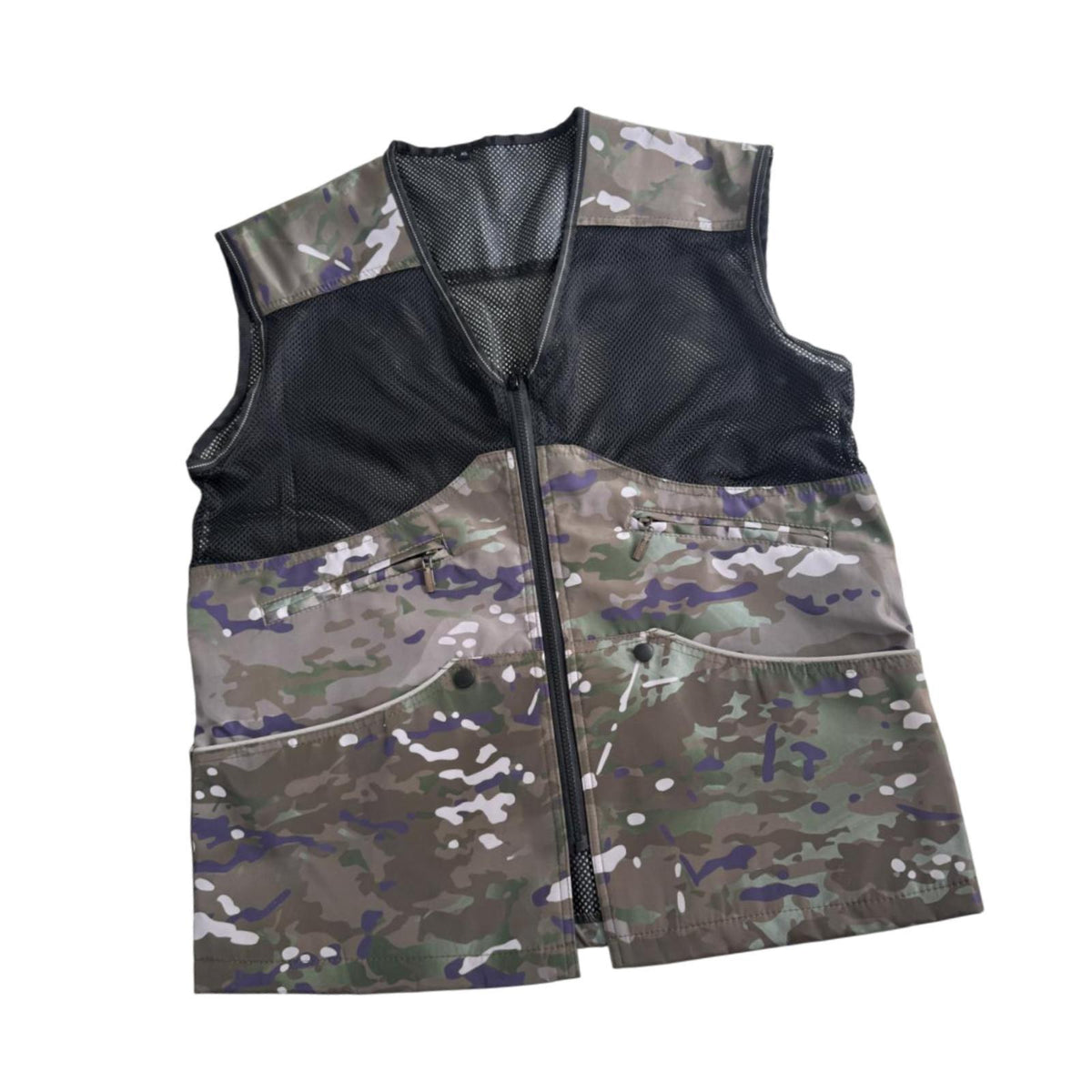 Dog Handler Training Vest Polyester Windproof Zipper Multi Pockets L