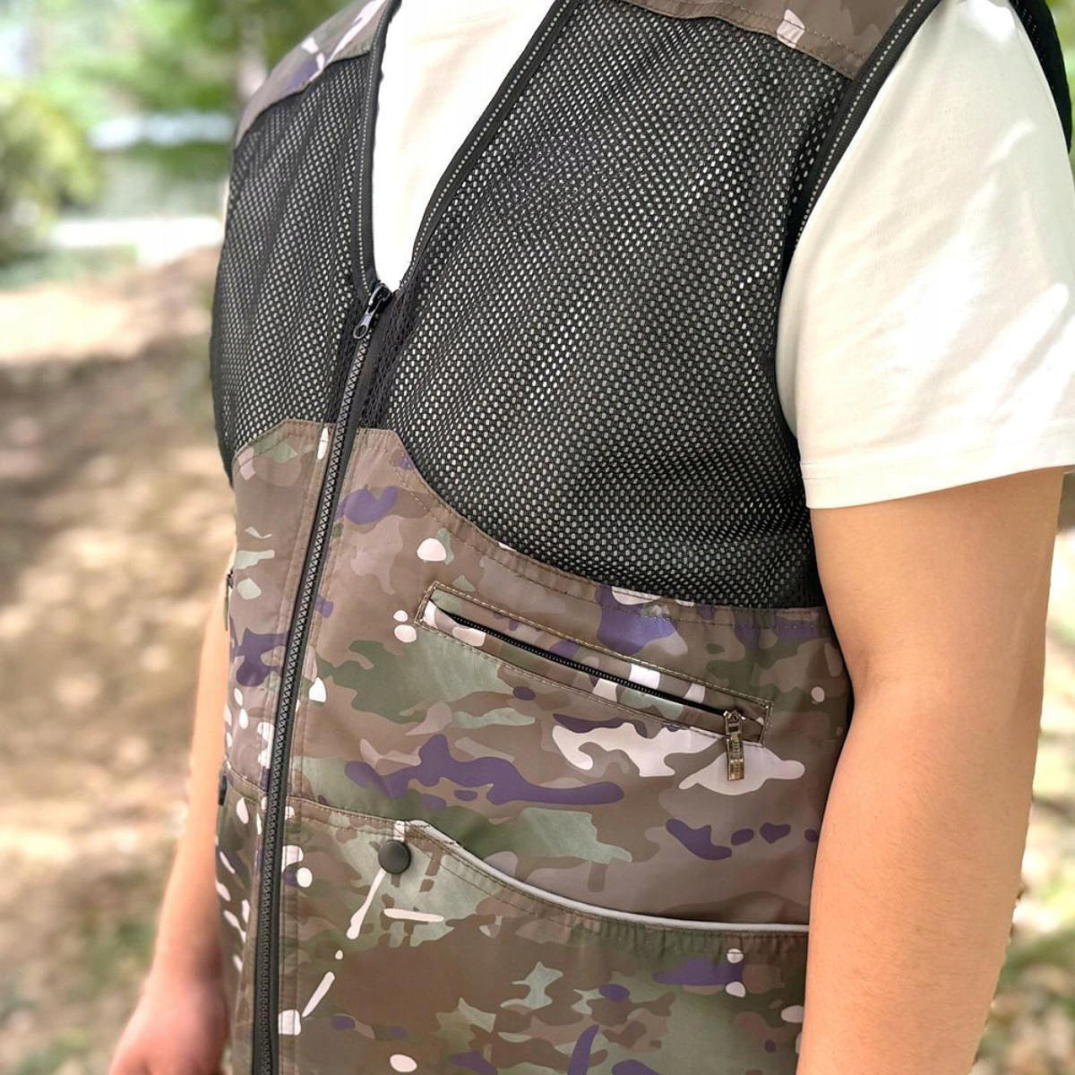 Dog Handler Training Vest Polyester Windproof Zipper Multi Pockets XL Packaging status original