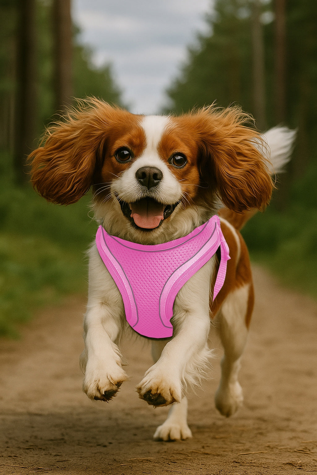Dog Harness Adjustable Breathable for Summer Beagle Spaniel PINK M Kind walking harness