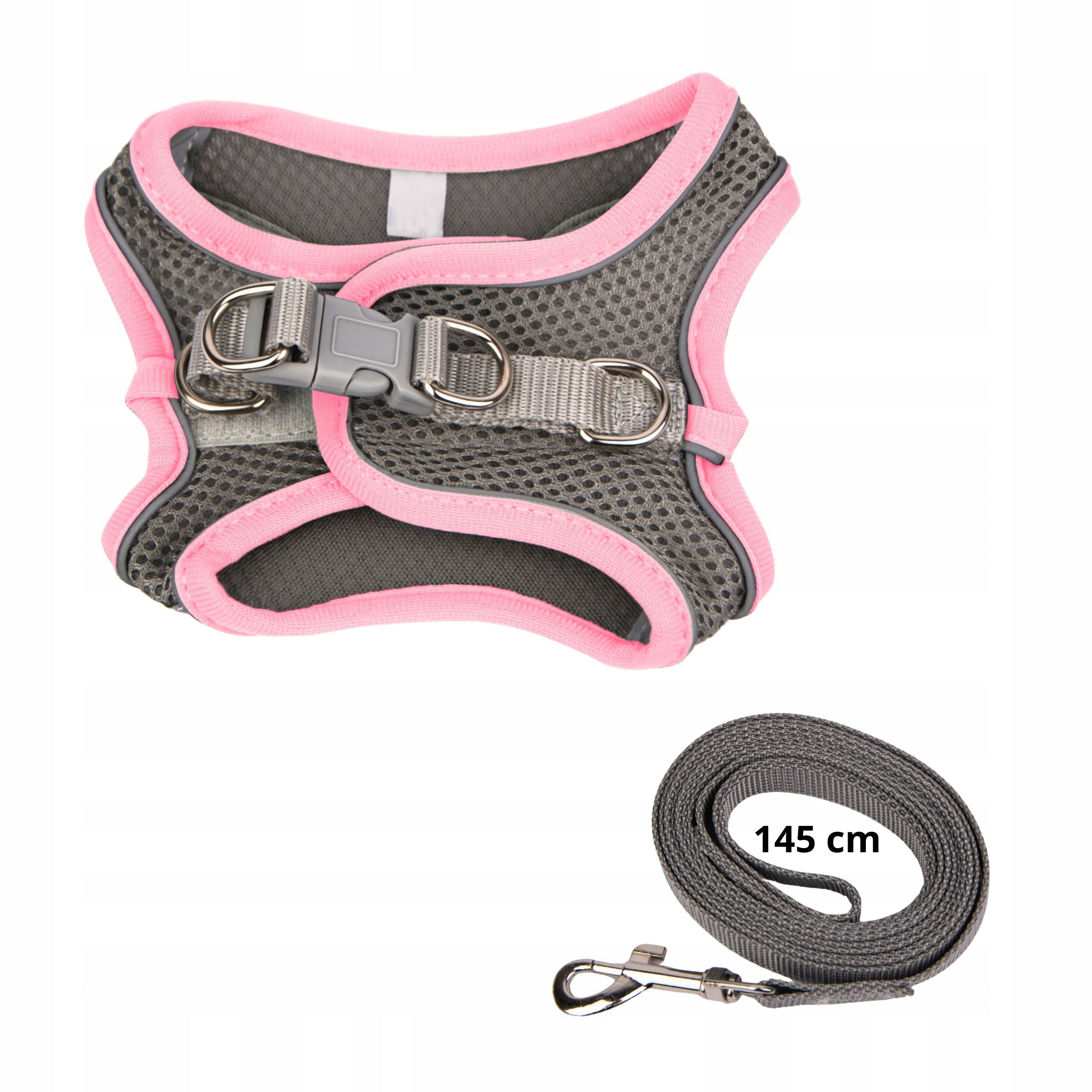 Dog Harness Adjustable Breathable for Summer Beagle Spaniel PINK M Packaging status original