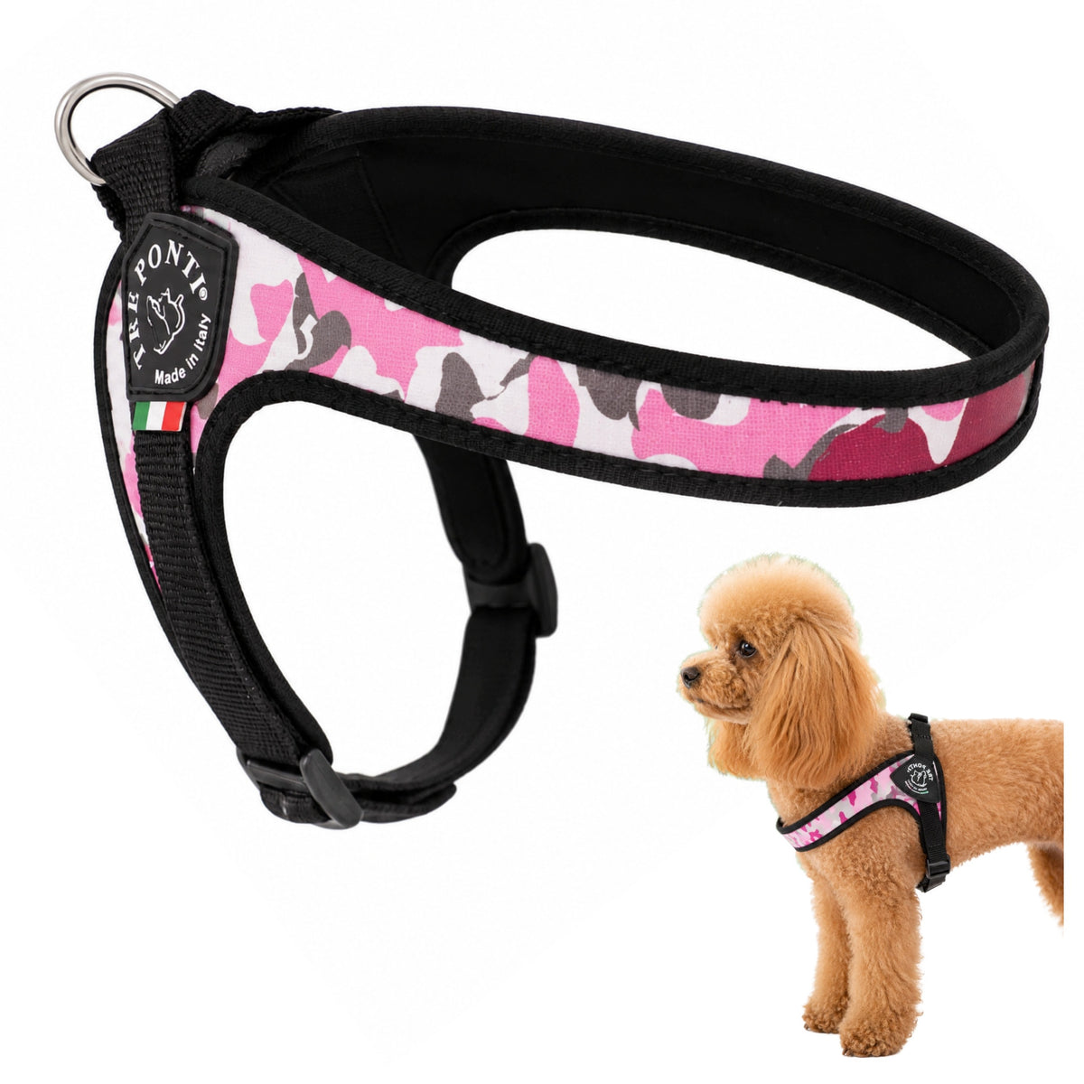 Dog Harness Adjustable Under Belly 54-69 cm Pink Unique Pattern S-M