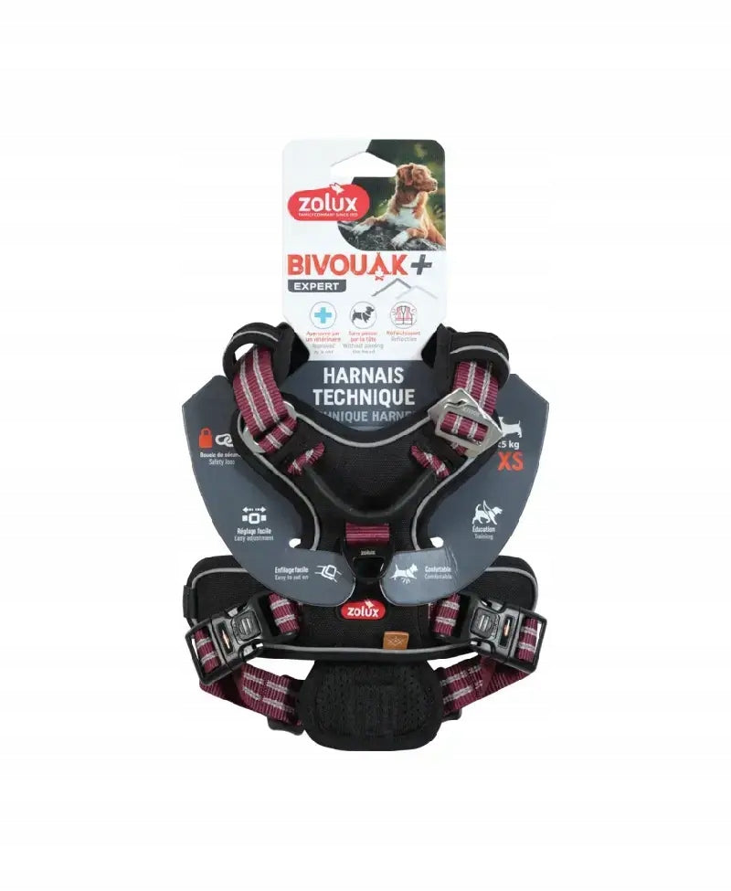 Dog Harness BIVOUAK XS red