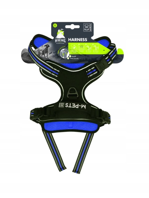 Dog Harness Blue Reflective L M-PETS Hiking