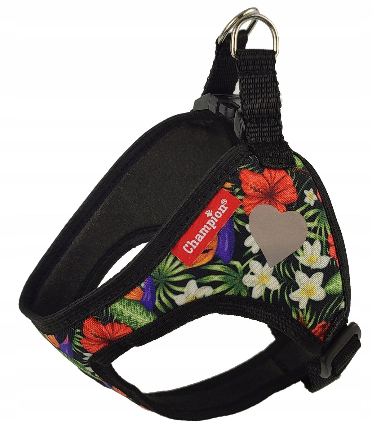 Dog Harness Champion Pressure-Free Adjustable Strong "Comfort" Flowers XXS