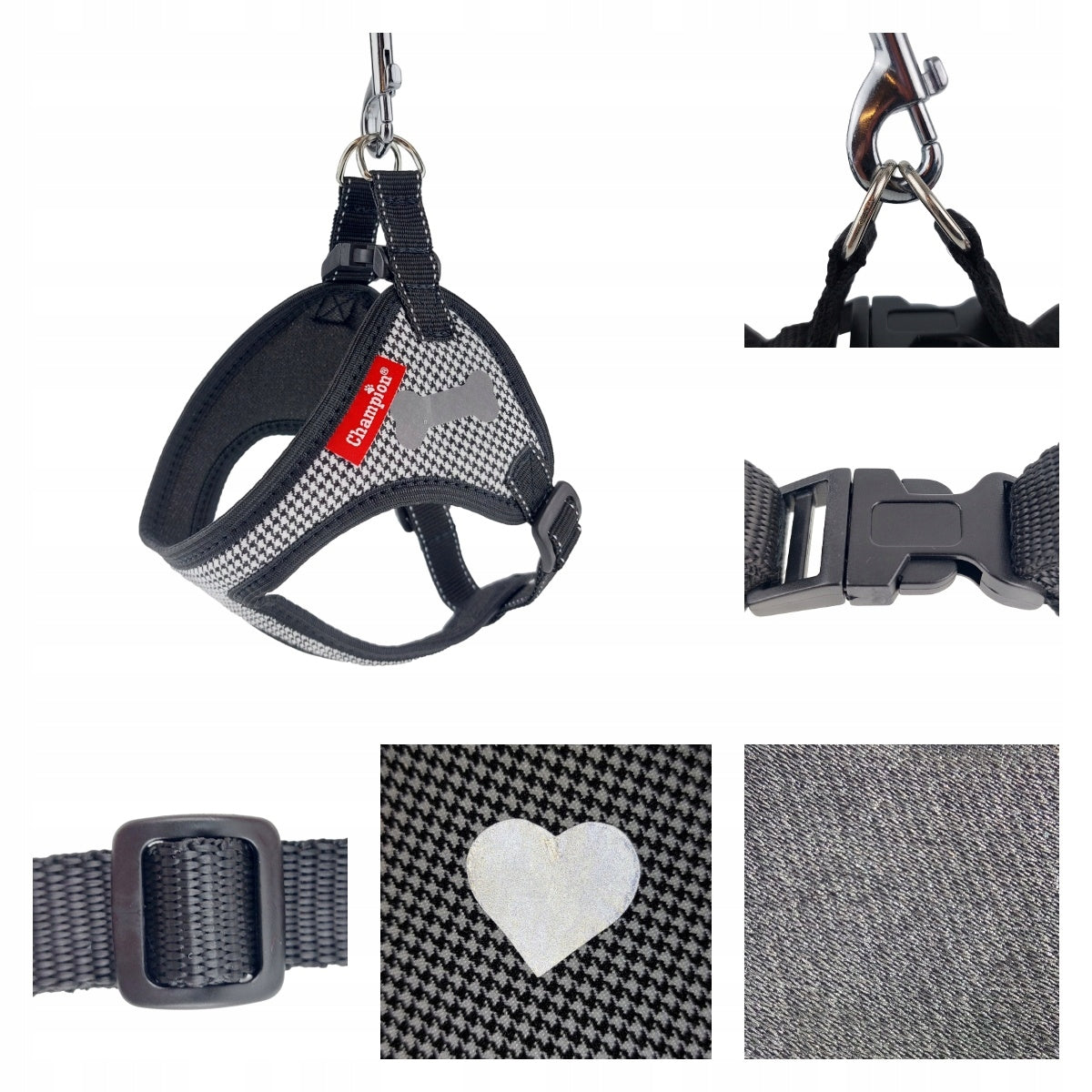 Dog Harness Champion Pressure-Free Adjustable Strong "Comfort" Pepitko XS Manufacturer code TTSK 25 PEP