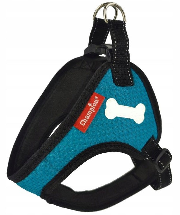 Dog Harness Champion Pressure-Free Adjustable Strong Comfort" Turquoise XXS