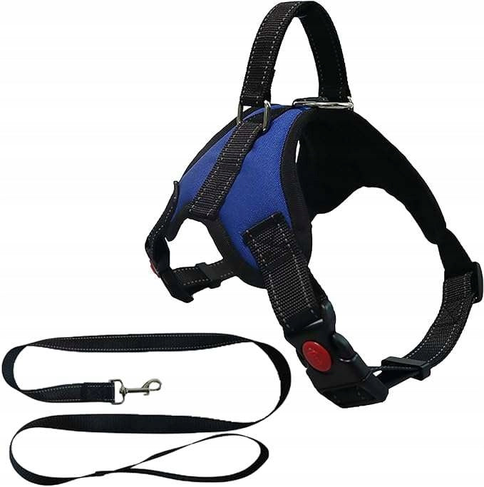 Dog Harness Comfortable Breathable for Running Walks Blue S