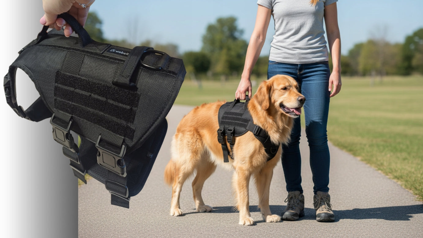 Dog Harness Guard Pressure-Free Training Walking Strong Lightweight Comfortable Color black