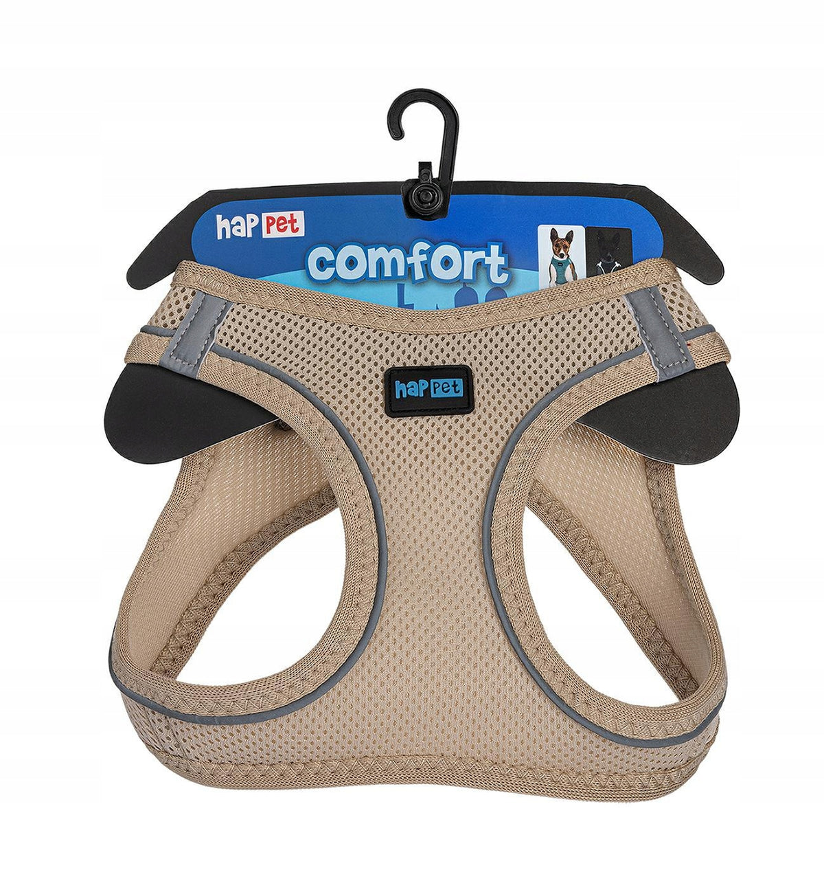 Dog Harness Happet Pressure-Free Reflective Beige M (JT47) Manufacturer code JT47