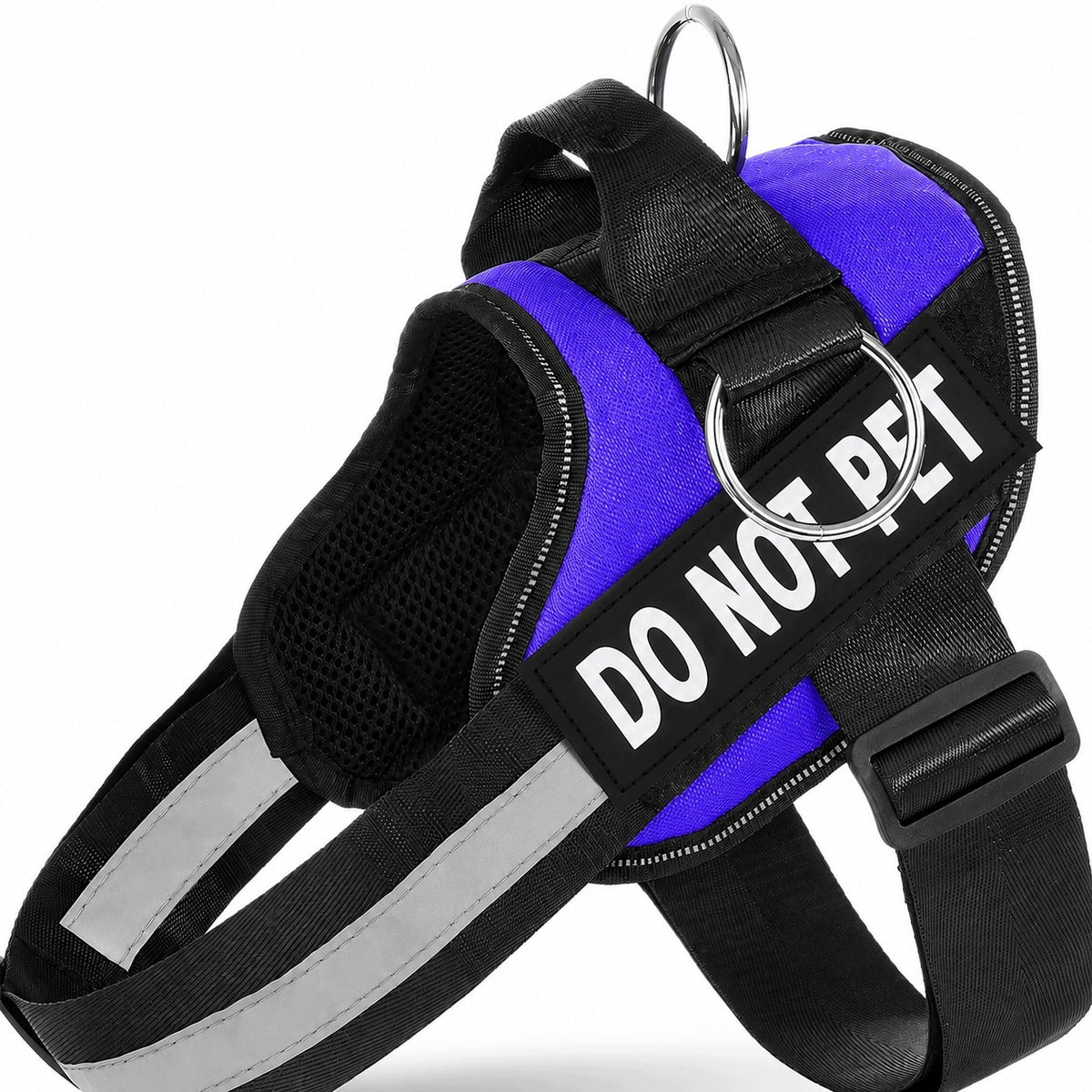 Dog Harness JUSTYEZI XS blue adjustable reflective 36-41 cm