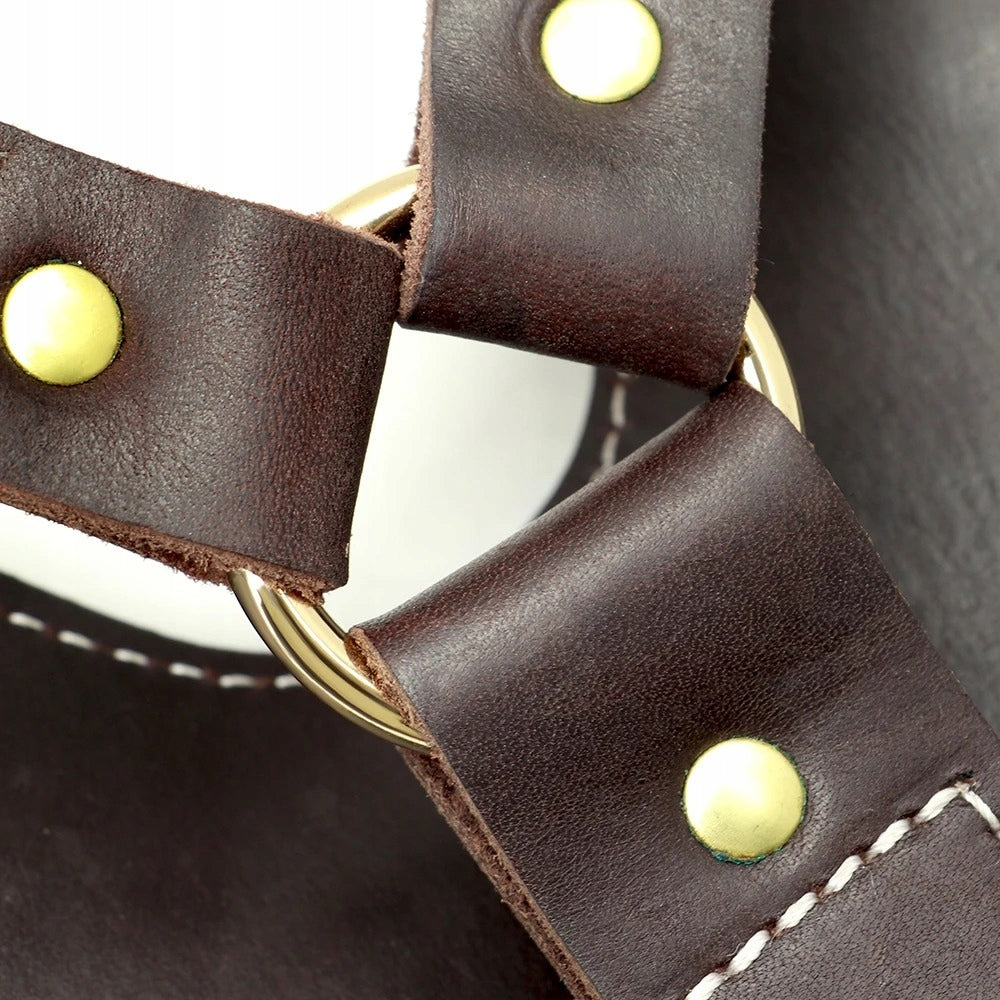 Dog Harness Leather For Large Dogs Harness Doberman Cane Corso Pitbull Color brown