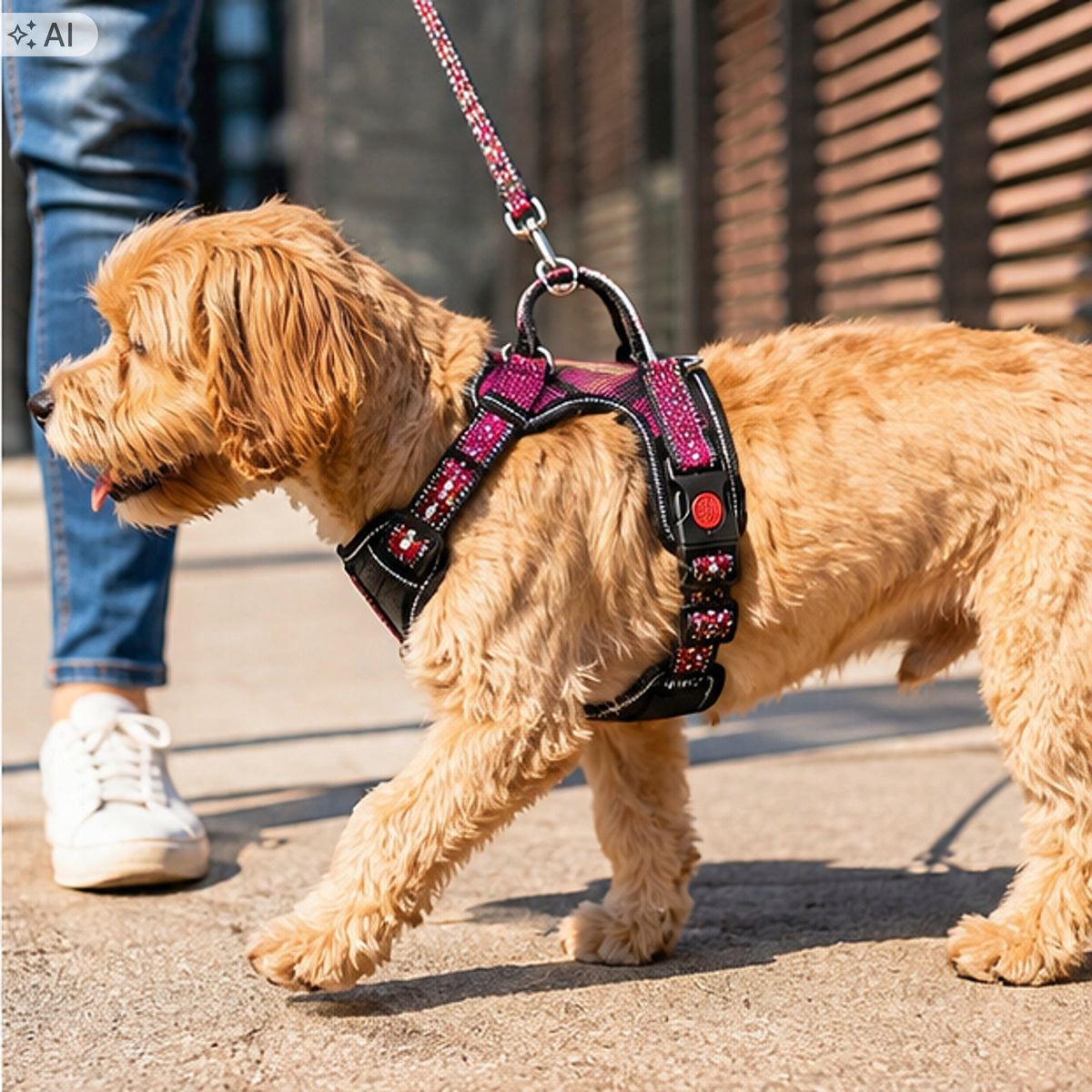 Dog Harness M Adjustable Reflective Soft Safety Harness Walk Manufacturer code 53n1