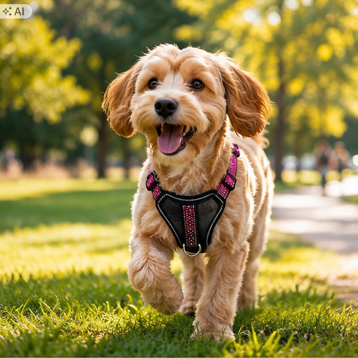 Dog Harness M Adjustable Reflective Soft Safety Harness Walk Packaging status original