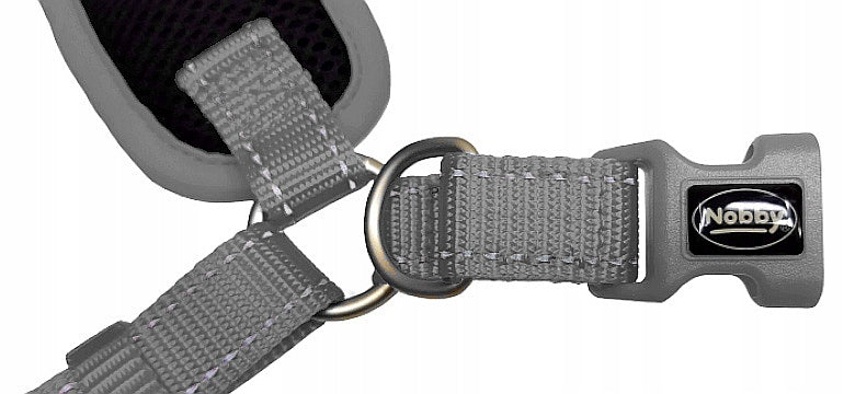 Dog Harness Nobby Black Mesh Reflect S 10mm 42cm, 41-46cm black and gray Manufacturer code 8875381