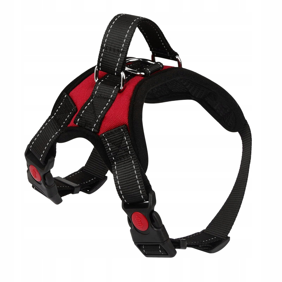Dog Harness Red L Adjustable Chest Strap