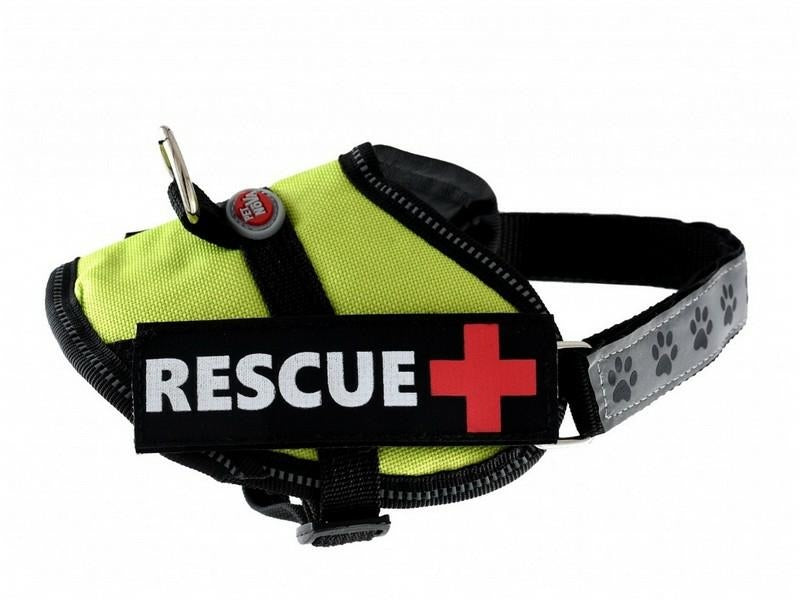 Dog Harness Reflective Elements Green XS RESCUE