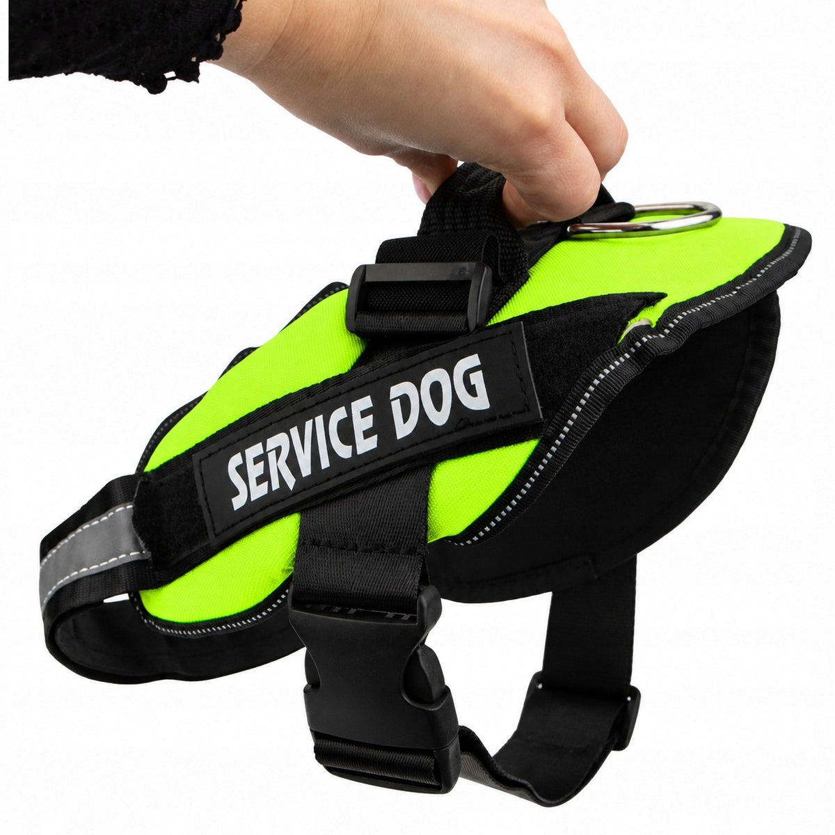 Dog Harness SERVICE DOG strong adjustable handle walk training 42-59cm S