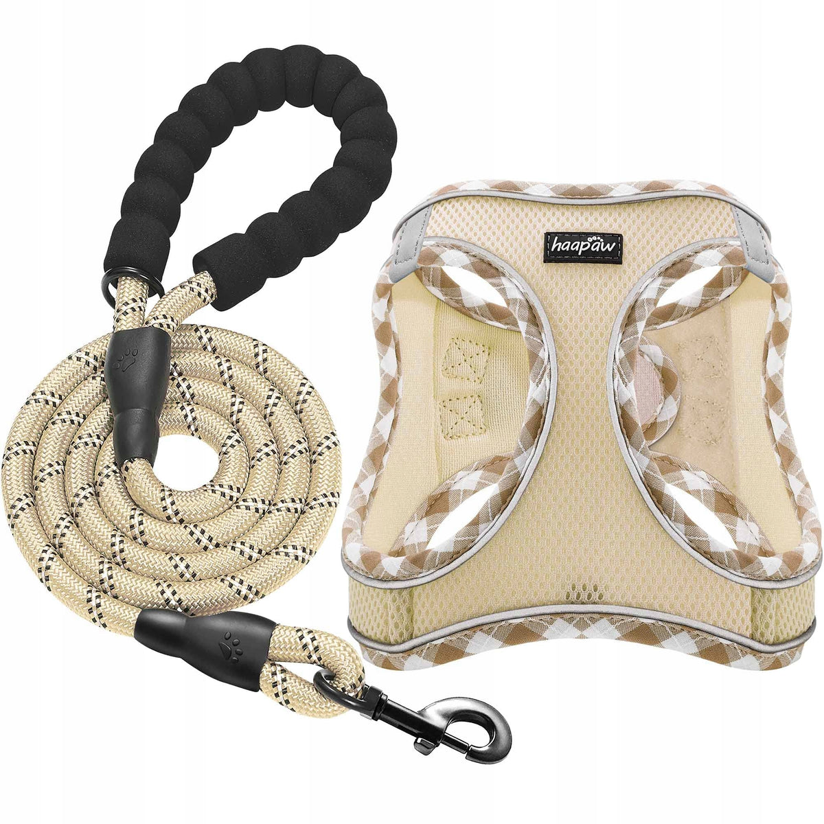 Dog Harness Set Lanyards Without Pulling Adjustable Reflective M