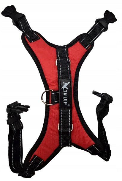 Dog Harness, Small Dog Harness, Pressure-Free Harness, Reflective Harness S Trade name Szelki czerwone dla małego psa