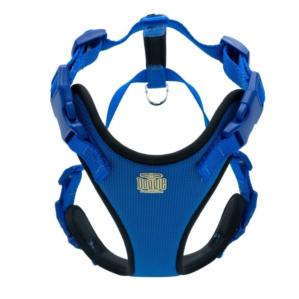 Dog Harness Soft lining – M 45-55 cm – BLUE Packaging status original