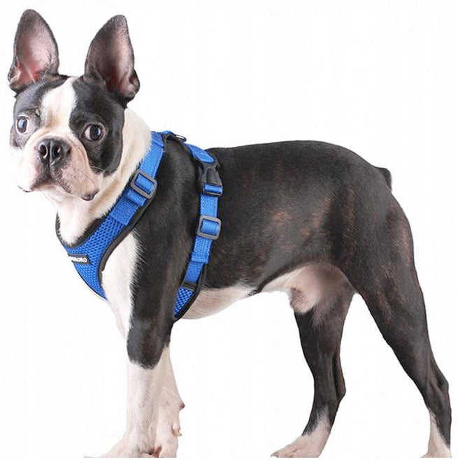 Dog Harness Strong Pressure-Free Reflective Breathable Boro1/XL Color multicolor