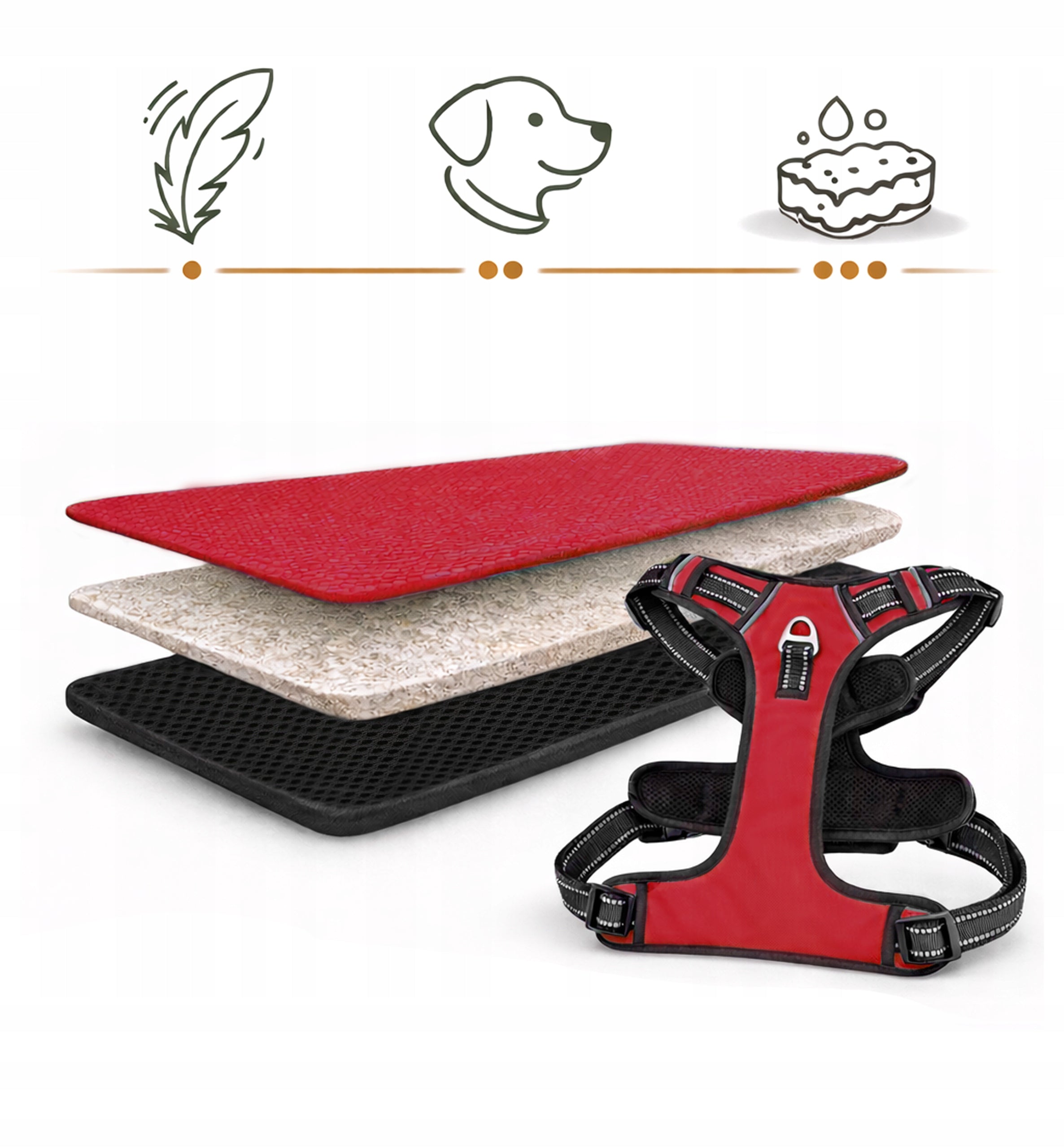 Dog Harness for Learning to Walk Reflective Guard HUGGY DOGGY Strong M Brand HUGGY DOGGY