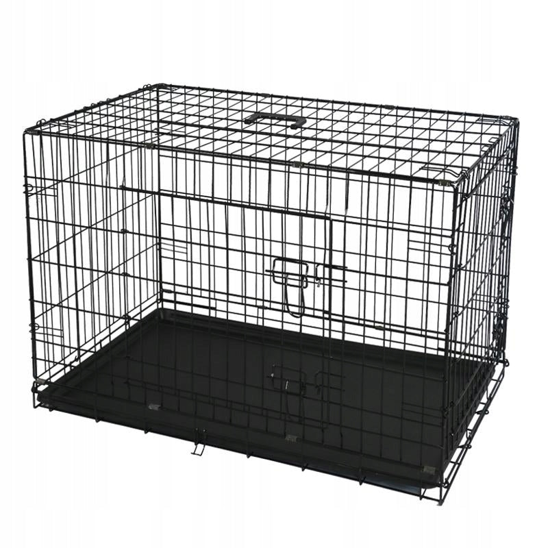Dog Kennel Cage Transport Metal Folding XXL Left 121x78x82