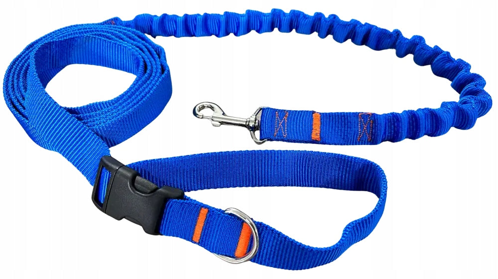 Dog LANYARD HandsFree Adjustable Sports Shock Absorber Blue 480cm Manufacturer code 8931