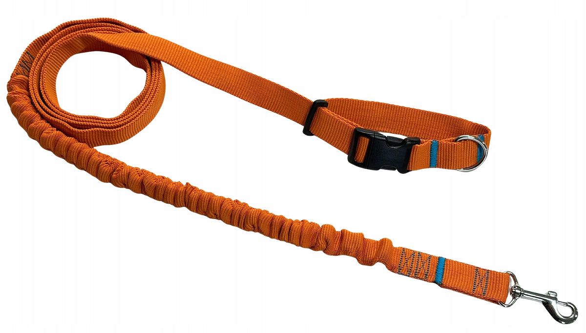 Dog LANYARD HandsFree Adjustable Sports Shock Absorber Orange 480cm EU Packaging status original
